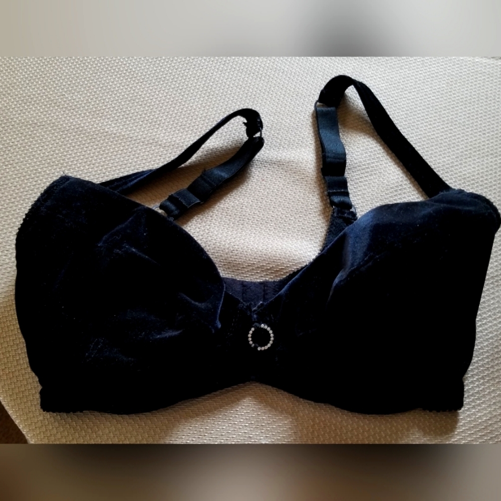 Vintage Frederick's of Hollywood Velvet & Rhinestones 34 DD